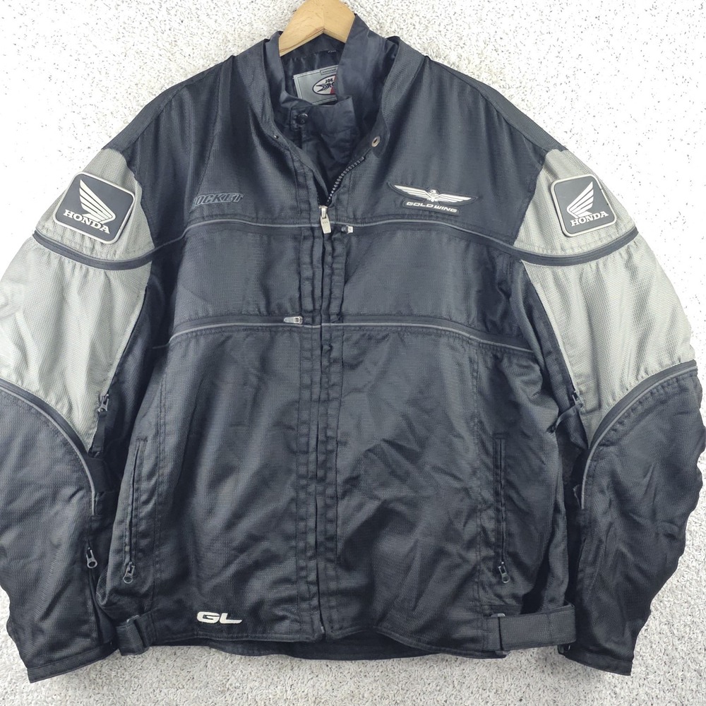 Joe Rocket Honda Gold Wing Motorcycle Armored Jacket Men's Size 3XL Liner Vented